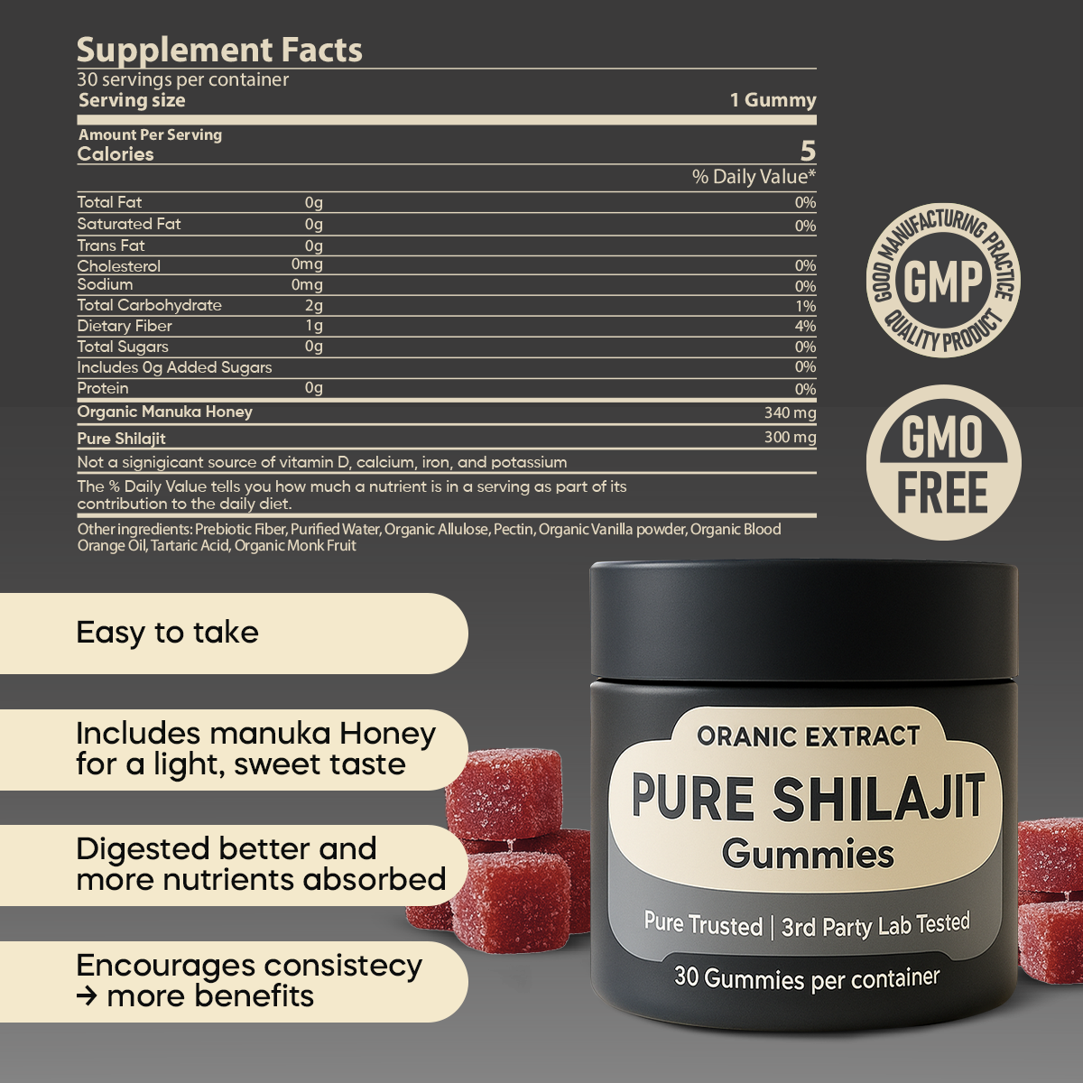 ORANIC EXTRACT® Pure Shilajit Gummies